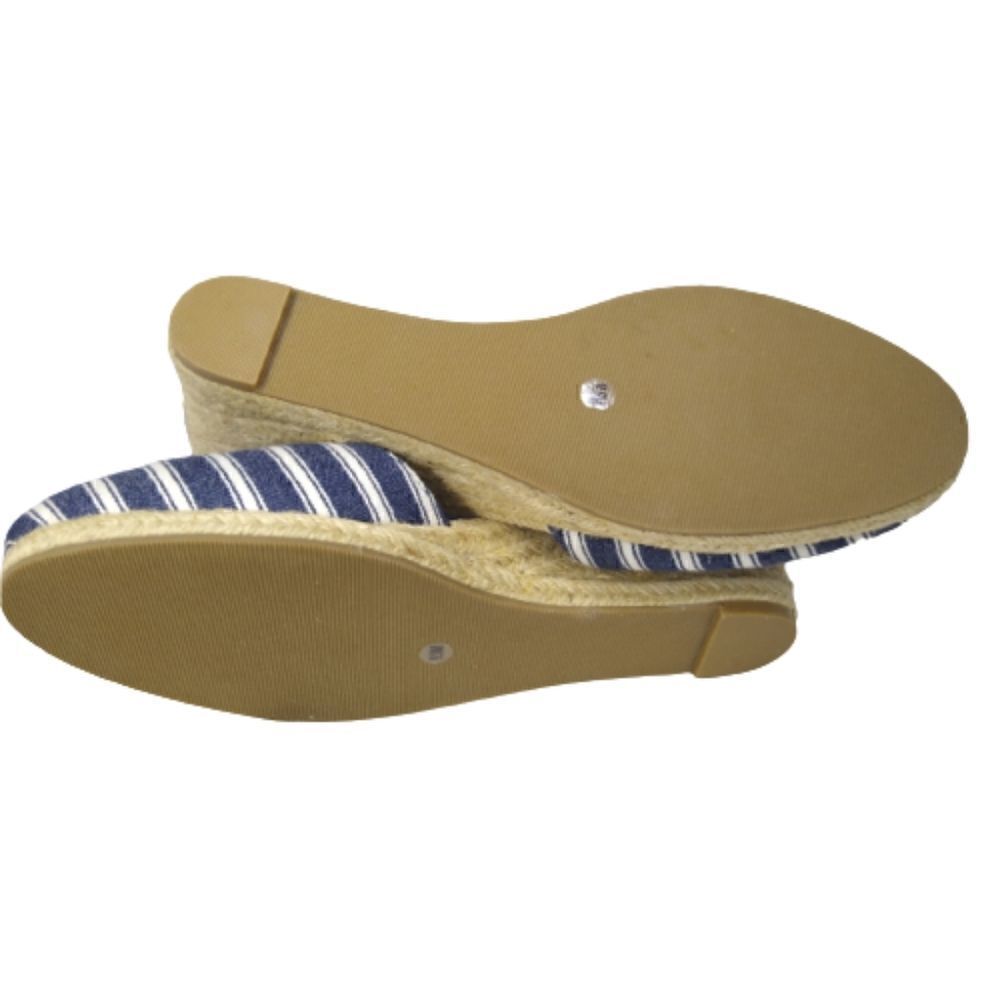 Charter Club NEW Maritzaa Navy White Espadrilles Wedge Sandals SZ 9.5 - Picture 8 of 9